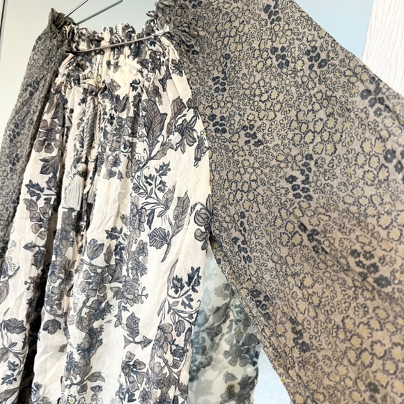 Free People sheer bohemian oversized blouse small - Picture 3 of 4